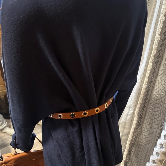 4/$16 Joseph A. Navy Turtleneck Sweater with Buttoned Sleeves NWT - Picture 2 of 3